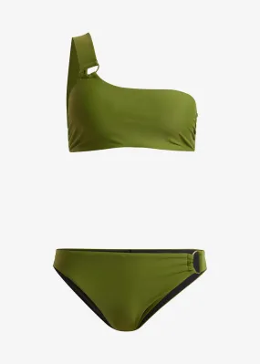 Bikini tipo bandeau (2 piezas) Musgo oscuro